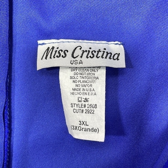 Miss Cristina Dress Cobalt Blue Sleeveless Midi Size 3XL - Picture 12 of 13
